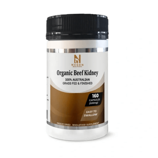 Nxgen Organic Grass Fed Beef Kidney 500mg 160c